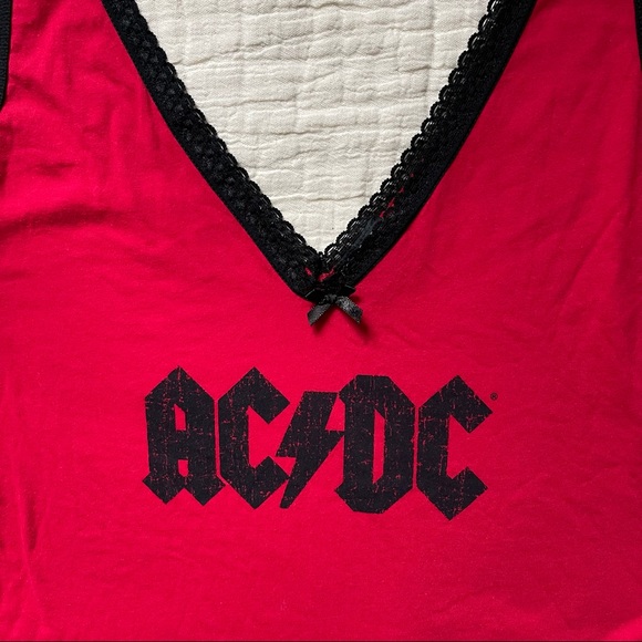Grunge vintage 90s AC/DC emo tank top XL dainty trendy band t-shirt rare rock - Picture 2 of 6